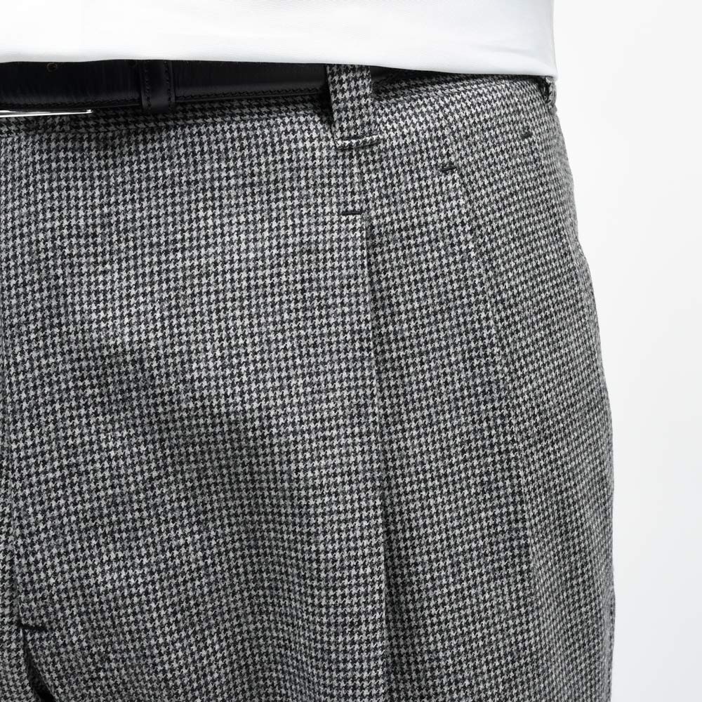 IGARASHI TROUSERS(五十嵐トラウザーズ) ウールハウンドトゥース2プリーツパンツ / ストレート / William Halstead 13052237187