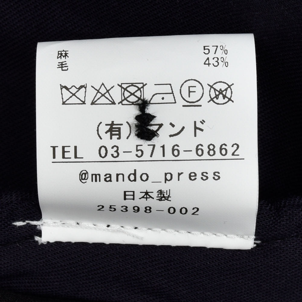 mando(マンド) リネンウールベルテッドパンツ 25398-002 13052401037