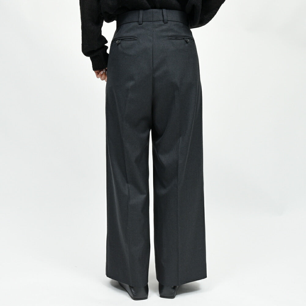 LA COLLECTION(ラ コレクション) ウールサージ2インプリーツワイドパンツ IRA TROUSERS genderless 13052701039