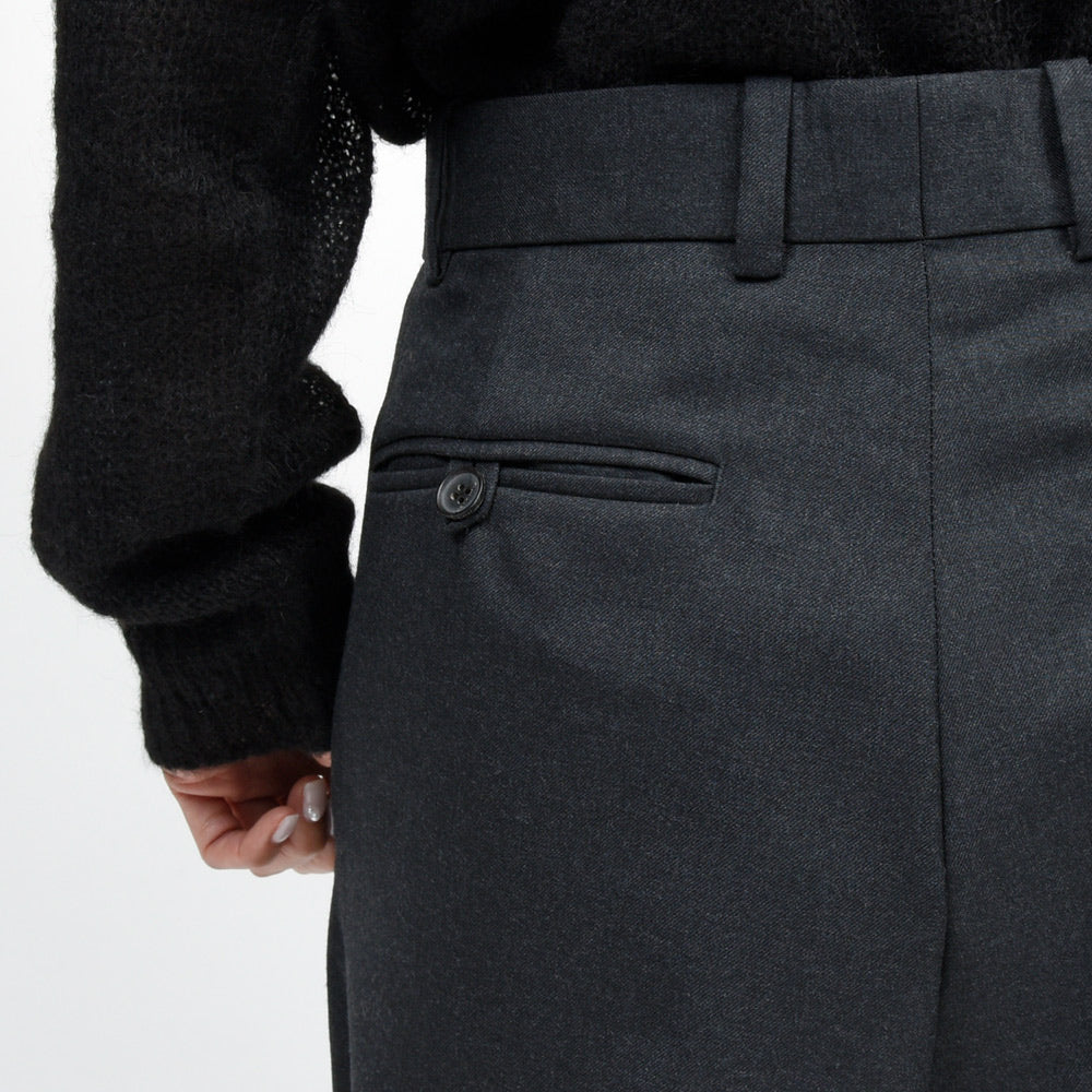 LA COLLECTION(ラ コレクション) ウールサージ2インプリーツワイドパンツ IRA TROUSERS genderless 13052701039
