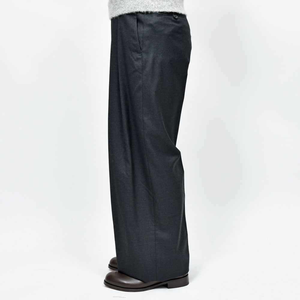 LA COLLECTION(ラ コレクション) ウールサージ2インプリーツワイドパンツ IRA TROUSERS genderless 13052701039