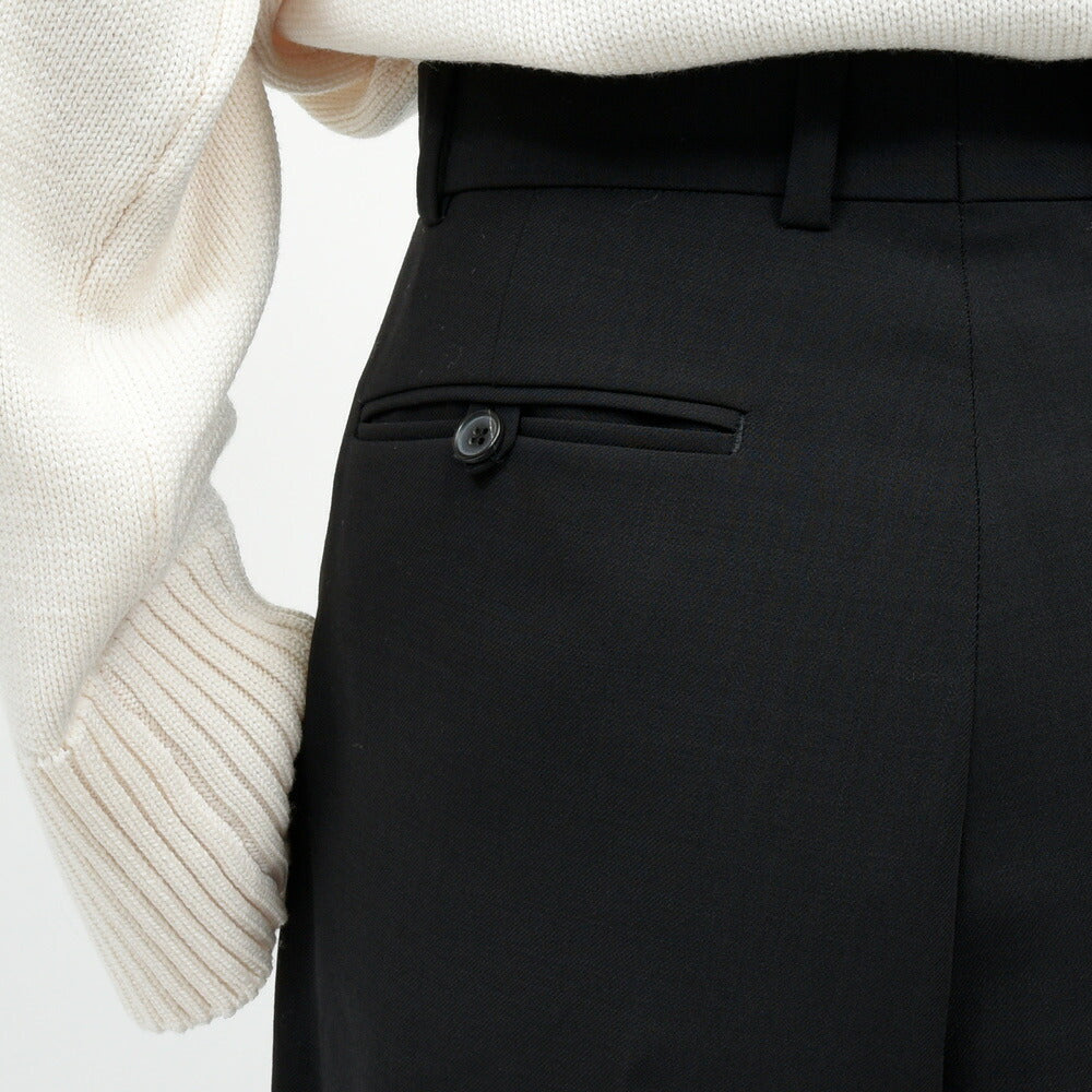 LA COLLECTION(ラ コレクション) ウールサージ2インプリーツワイドパンツ IRA TROUSERS genderless 13052701039
