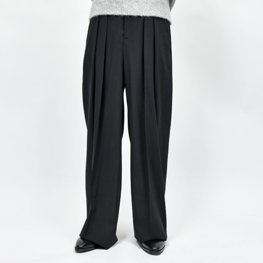 LA COLLECTION(ラ コレクション) ウールサージ2インプリーツワイドパンツ IRA TROUSERS genderless 13052701039