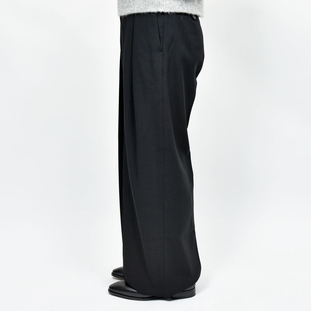LA COLLECTION(ラ コレクション) ウールサージ2インプリーツワイドパンツ IRA TROUSERS genderless 13052701039