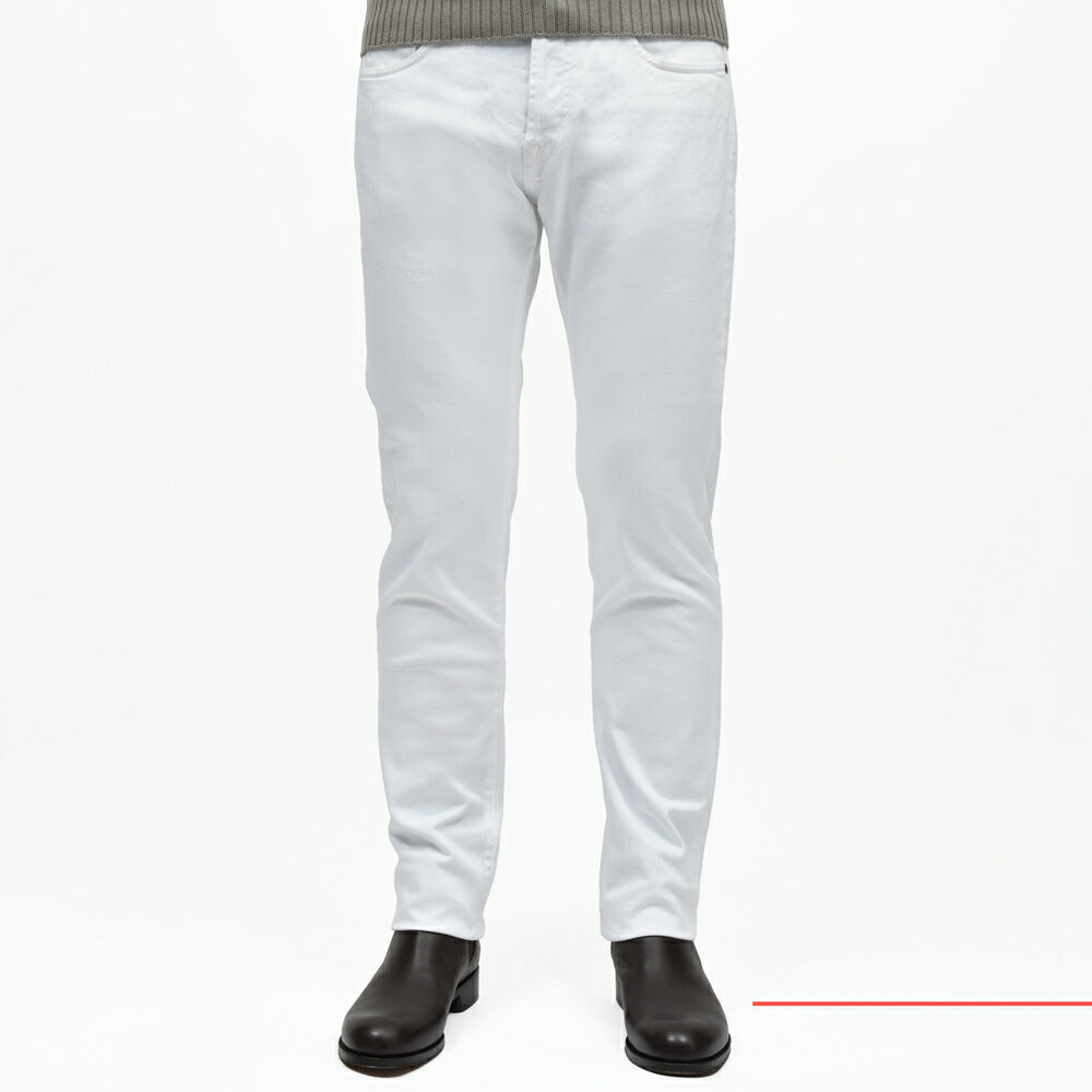 INCOTEX BLUE DIVISION(インコテックス ブルーディヴィジョン) SLIM FIT ウォッシュドストレッチテーパードホワイトデニム 407-41508 13056017052