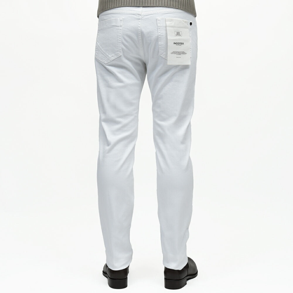 INCOTEX BLUE DIVISION(インコテックス ブルーディヴィジョン) SLIM FIT ウォッシュドストレッチテーパードホワイトデニム 407-41508 13056017052