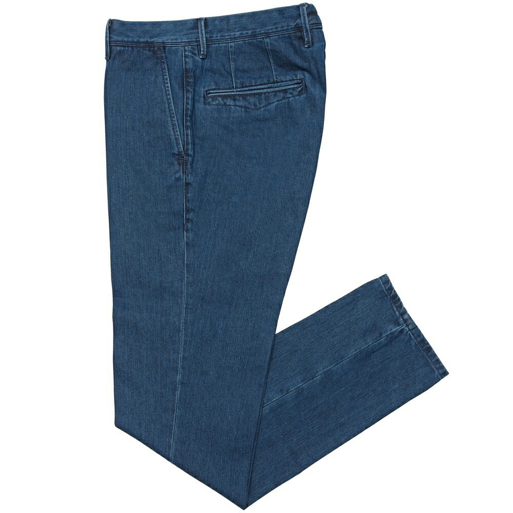INCOTEX SLACKS(インコテックス スラックス) SLIM FIT ウォッシュドデニムテーパードパンツ 18S100/6608A/51504 13061000052