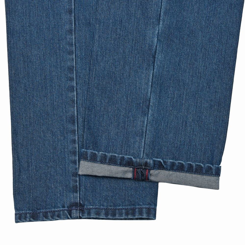 INCOTEX SLACKS(インコテックス スラックス) SLIM FIT ウォッシュドデニムテーパードパンツ 18S100/6608A/51504 13061000052