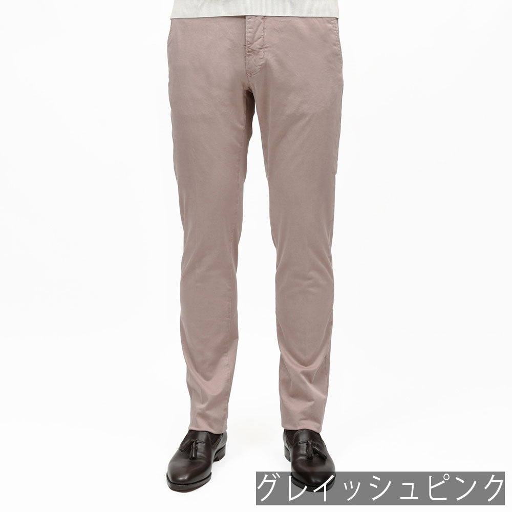 INCOTEX SLACKS(インコテックス スラックス) SLIM FIT ガーメントダイオーガニックコットンストレッチチノテーパードパンツ 18S100/9664C/51601 13061001052