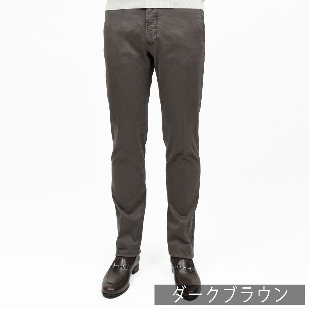 INCOTEX SLACKS(インコテックス スラックス) SLIM FIT ガーメントダイオーガニックコットンストレッチチノテーパードパンツ 18S100/9664C/51601 13061001052