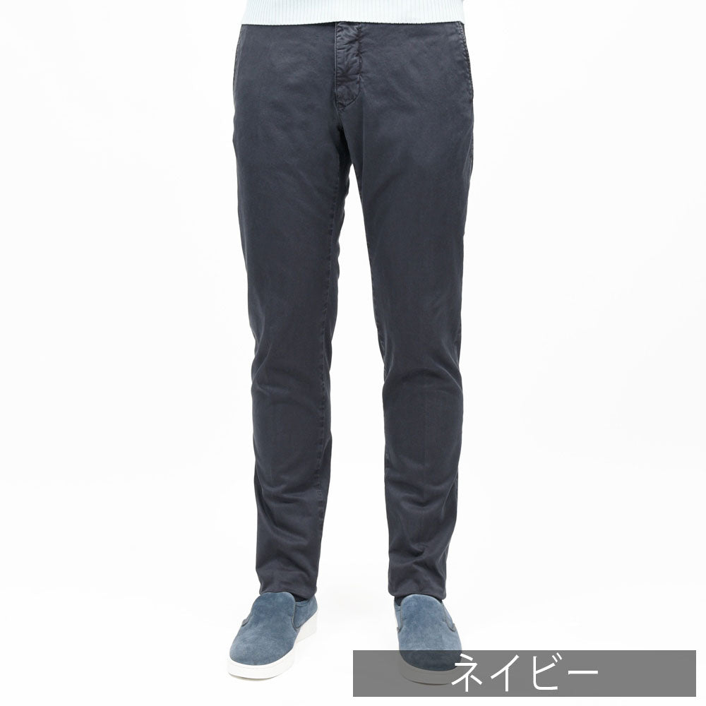 INCOTEX SLACKS(インコテックス スラックス) SLIM FIT ガーメントダイオーガニックコットンストレッチチノテーパードパンツ 18S100/9664C/51601 13061001052