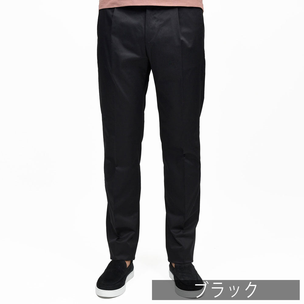 BERWICH(ベルウィッチ) BERTOベルト ストレッチコットンツイル1プリーツバックシャーリングテーパードパンツ CK1790X 13061002039