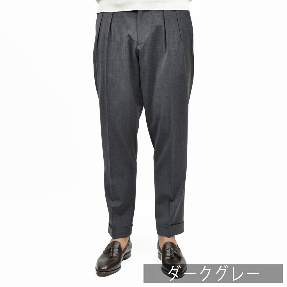 BERWICH(ベルウィッチ) SCOTCHスコッチ テックウール2インプリーツクロップドパンツ GT1442X 13061003039
