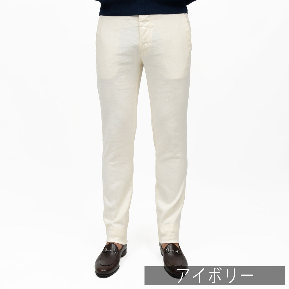 BERWICH(ベルウィッチ) JMORELLO Jモレッロ ガーメントダイリネンコットンストレッチスリムテーパードパンツ JMORELLO-GD-OL0621X 13061013039