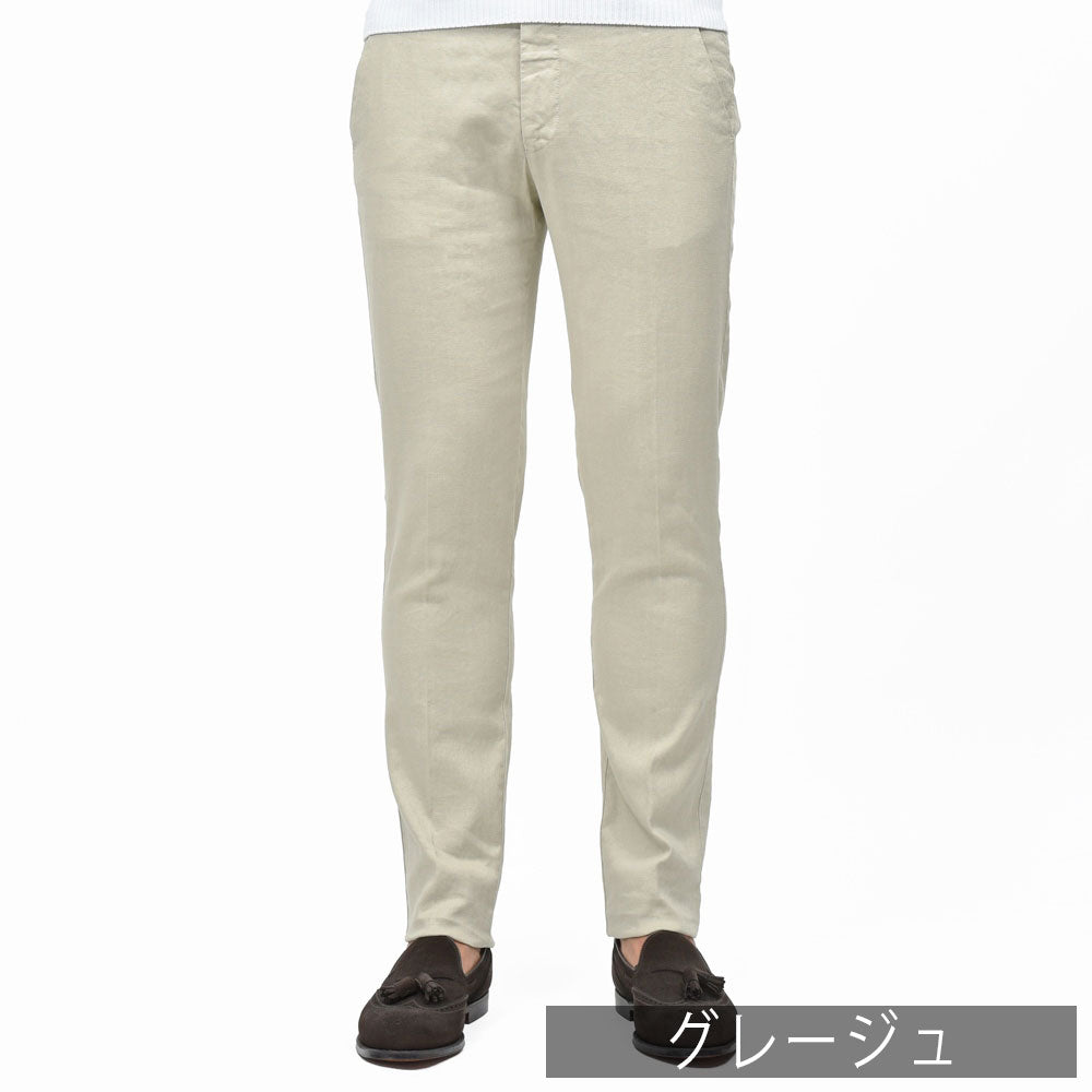 BERWICH(ベルウィッチ) JMORELLO Jモレッロ ガーメントダイリネンコットンストレッチスリムテーパードパンツ JMORELLO-GD-OL0621X 13061013039
