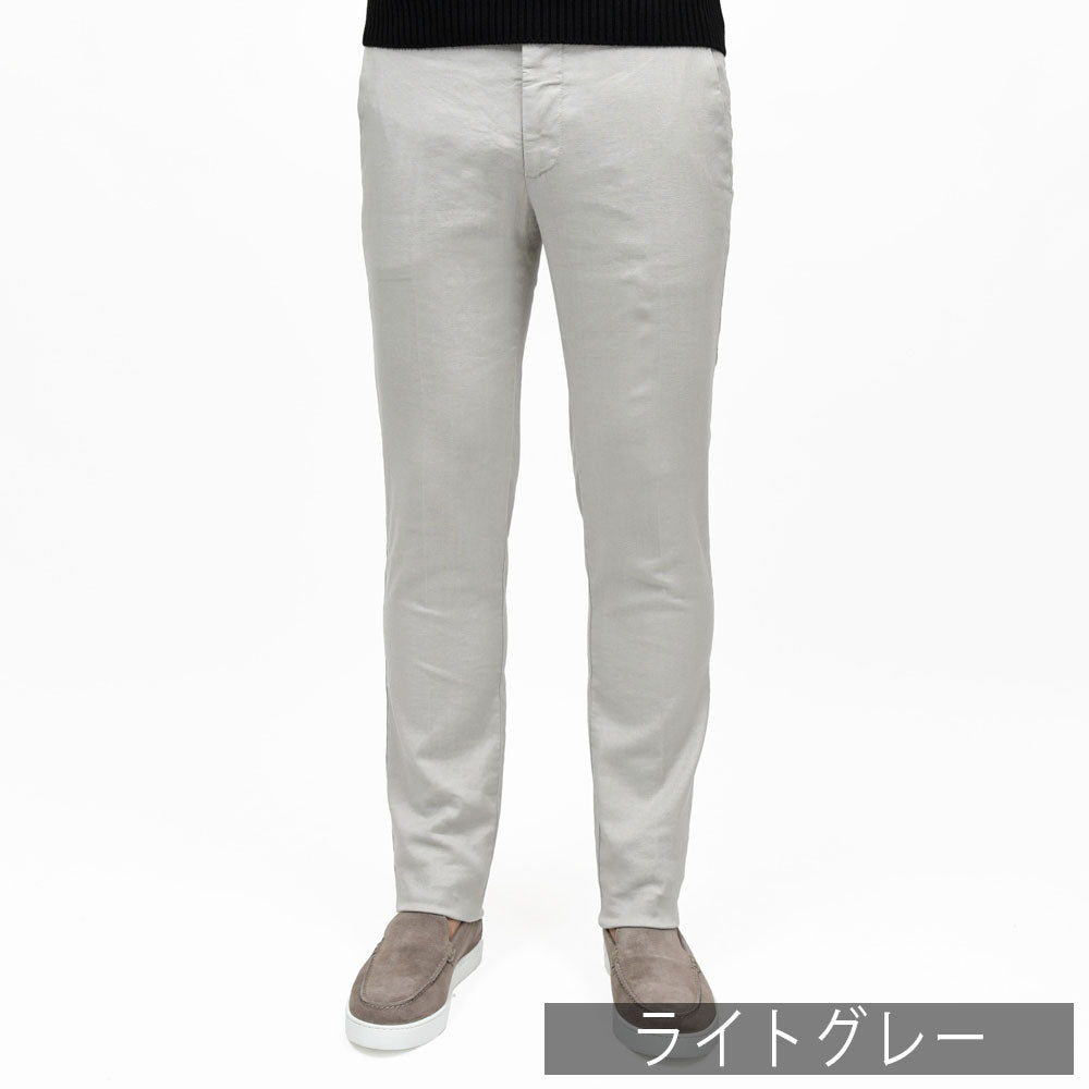 BERWICH(ベルウィッチ) JMORELLO Jモレッロ ガーメントダイリネンコットンストレッチスリムテーパードパンツ JMORELLO-GD-OL0621X 13061013039
