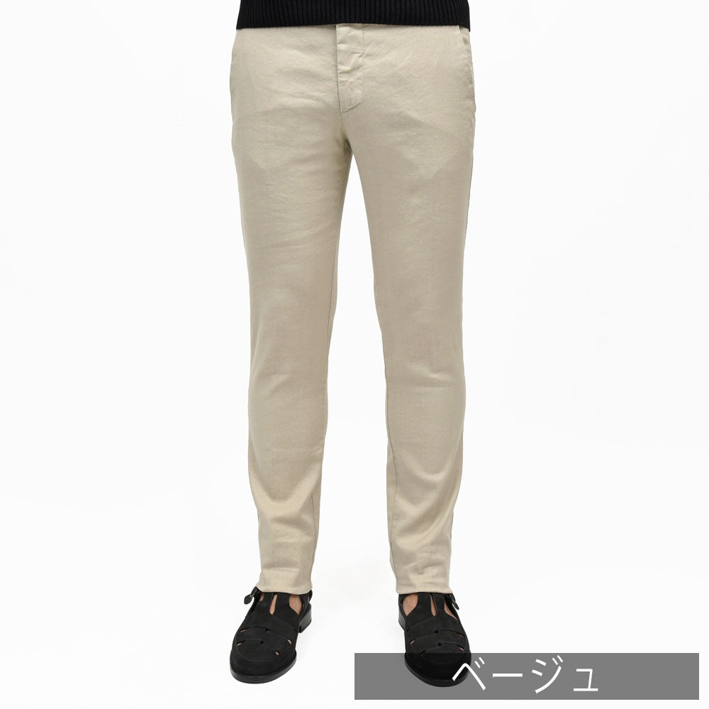 BERWICH(ベルウィッチ) JMORELLO Jモレッロ ガーメントダイリネンコットンストレッチスリムテーパードパンツ JMORELLO-GD-OL0621X 13061013039