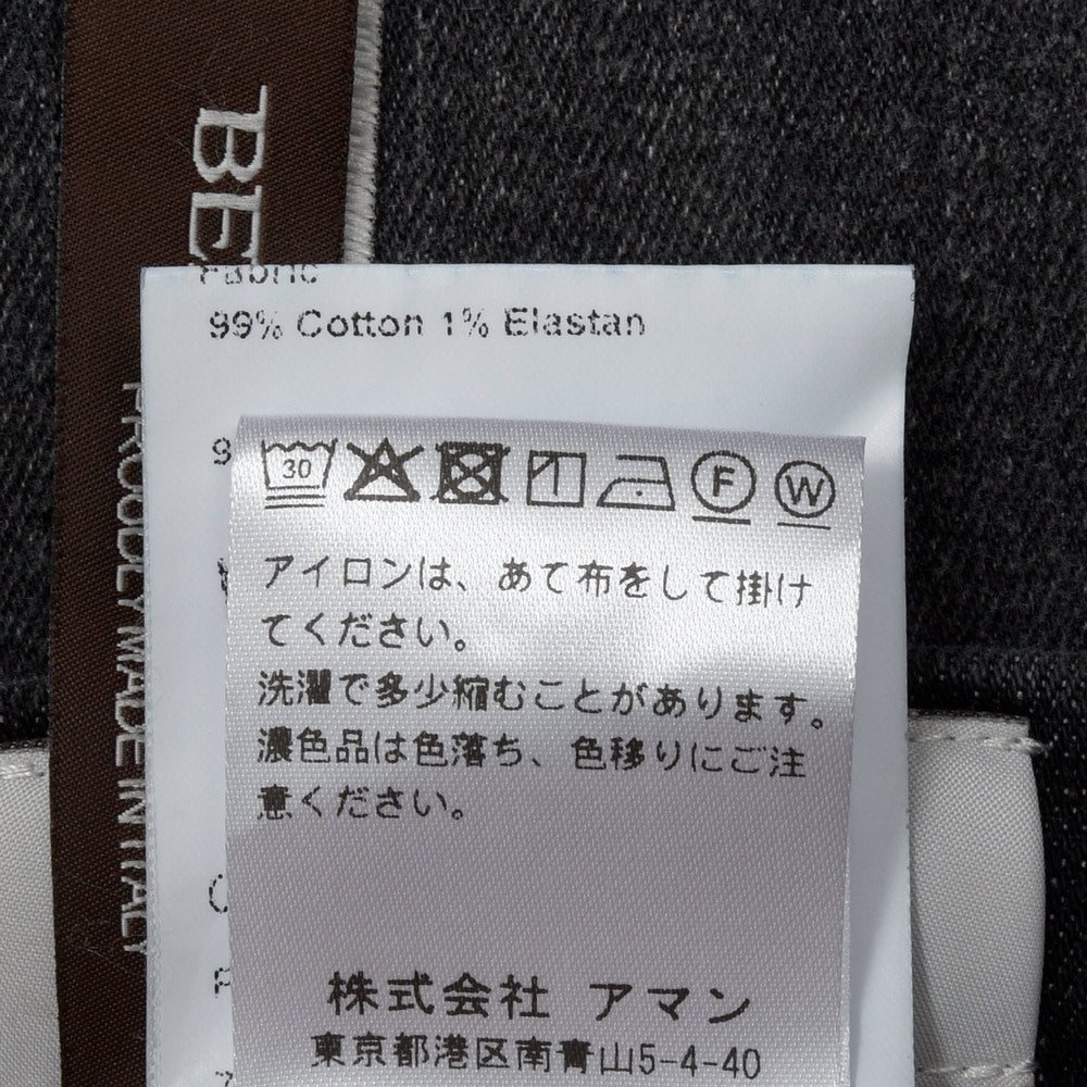 BERWICH(ベルウィッチ) BERTOベルト ウォッシュドストレッチデニム1プリーツバックシャーリングテーパードパンツ BERTO-GD-DNM4 13061016039