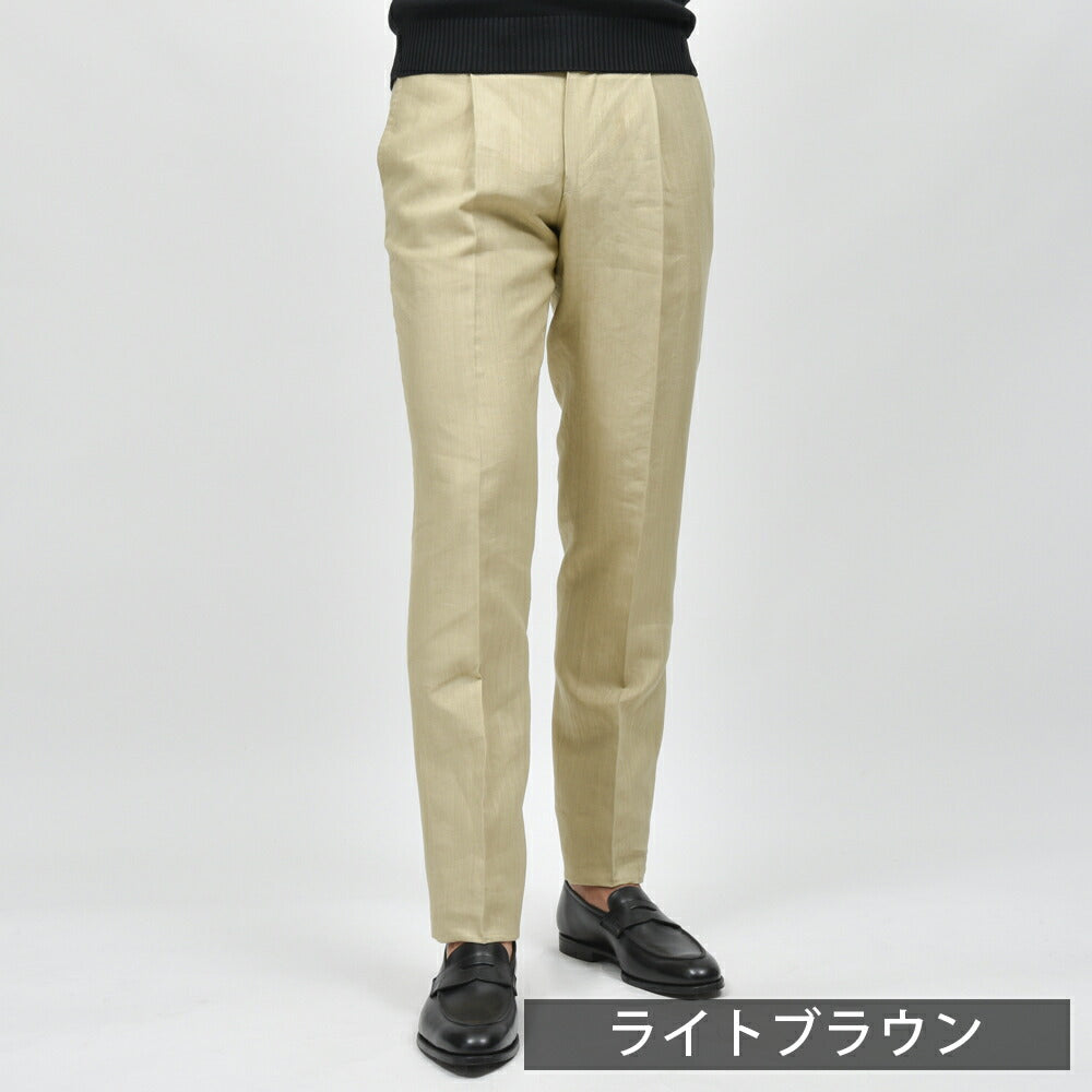 Rota(ロータ) リネン1プリーツテーパードパンツ 13061201059