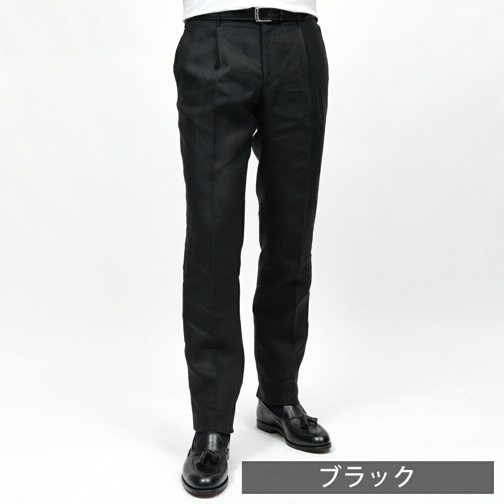 Rota(ロータ) リネン1プリーツテーパードパンツ 13061201059