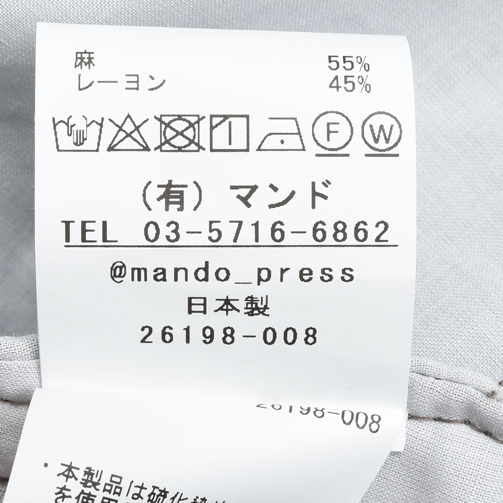 mando(マンド) リネンレーヨンサイドラインパンツ 26198-008 13061401037