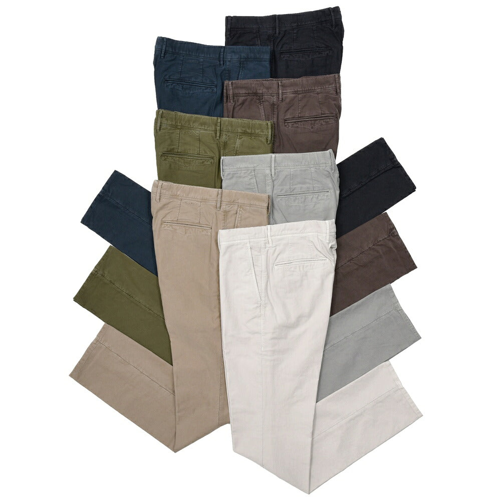 INCOTEX SLACKS(インコテックス スラックス)SLIM FIT ガーメントダイオーガニックコットンストレッチチノテーパードパンツ 18S100-4611E/61521 13062002052