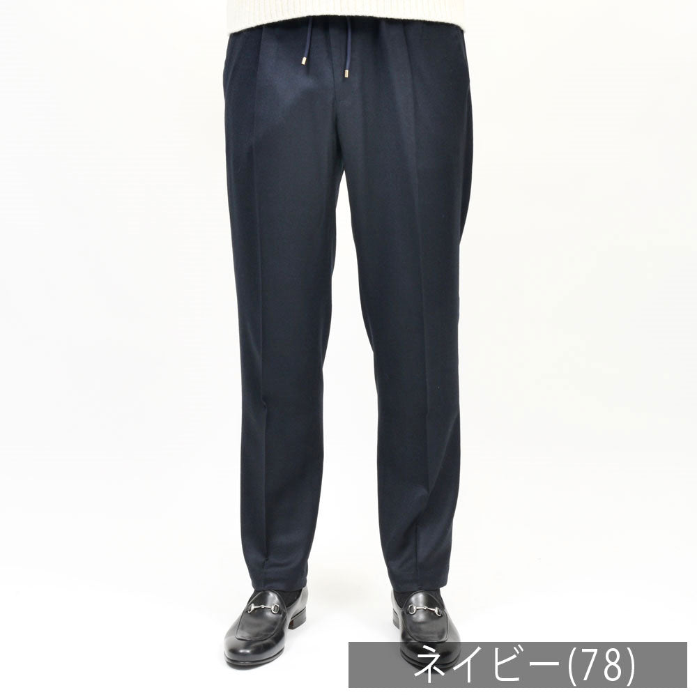 BRIGLIA1949(ブリリア1949)WIMBLEDONウィンブルドン REDA ACTIVEウールサキソニー1プリーツテーパードシャーリングパンツ WIMBS129 13062004109