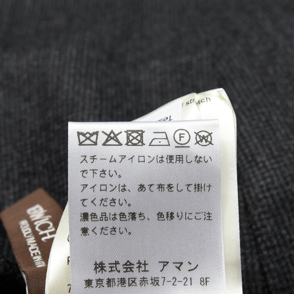 BERWICH(ベルウィッチ) BERTOベルト ウールサキソニーハウンドトゥース1プリーツバックシャーリングテーパードパンツ AN1642 13062007039