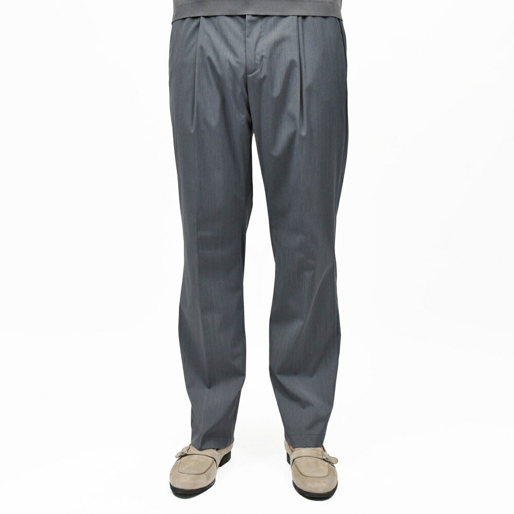 HERNO(ヘルノ) ウォーターレペレントテックウール1プリーツシャーリングパンツ PT000183U-33484 13065000132