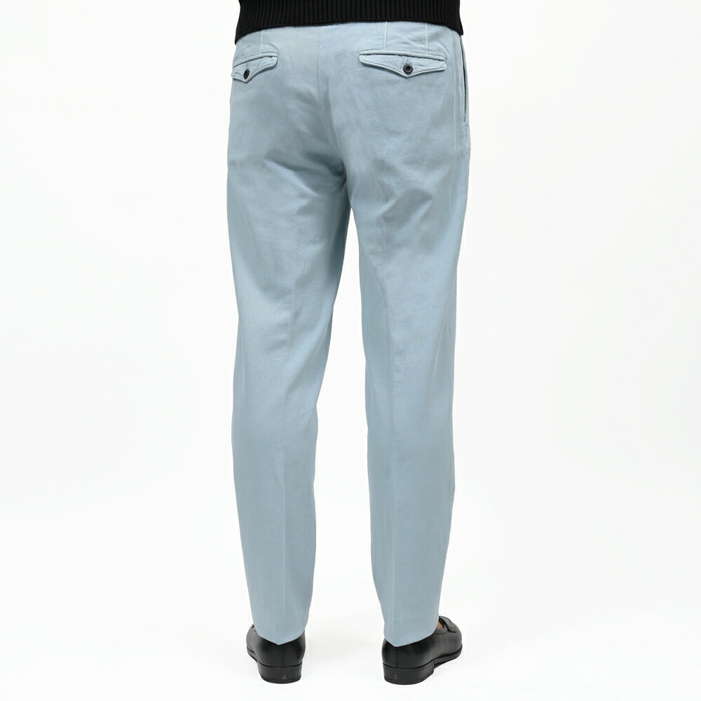 INCOTEX SLACKS(インコテックス スラックス) TAPERED FIT オーガニックストレッチコットンリネンギャバジン1プリーツテーパードチノ 188/470-51502(M) 13065300052