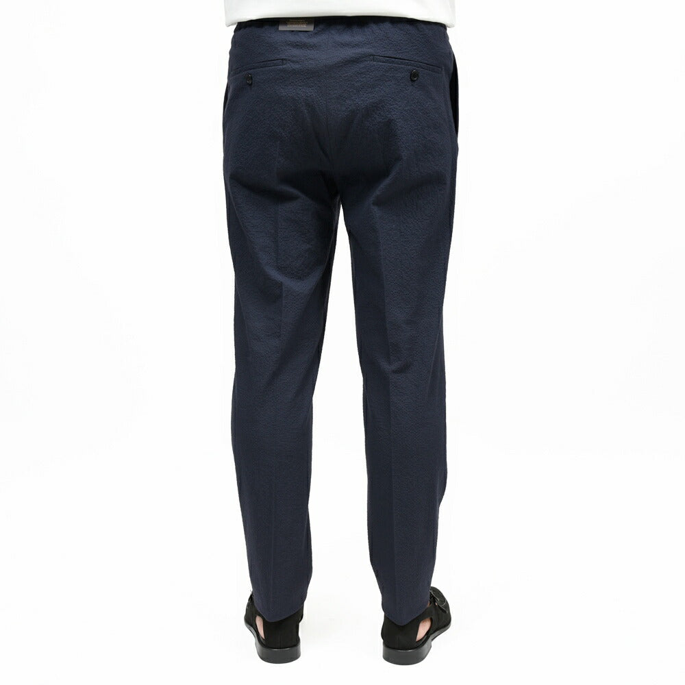 INCOTEX(インコテックス) TAPERED FIT ストレッチコットンシルクシアサッカー1プリーツシャーリングパンツ 470-51534(M) 13065302052