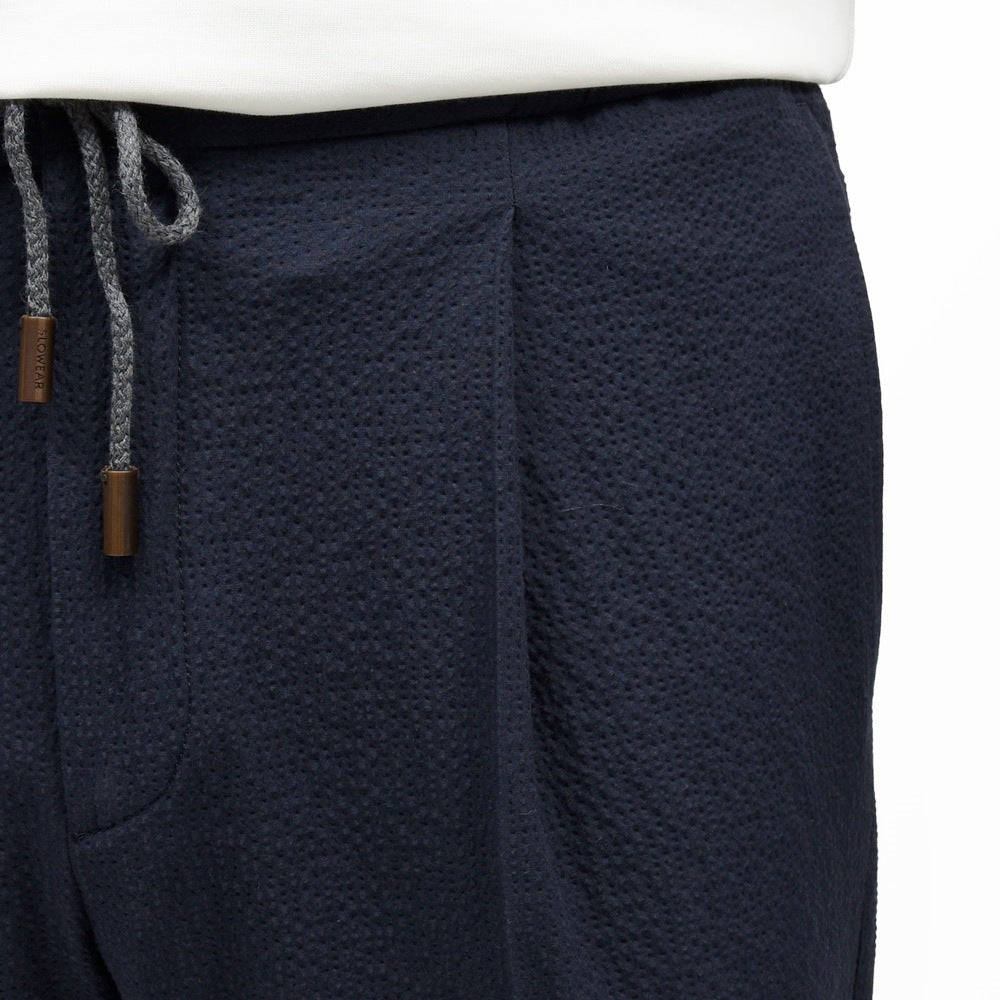 INCOTEX(インコテックス) TAPERED FIT ストレッチコットンシルクシアサッカー1プリーツシャーリングパンツ 470-51534(M) 13065302052