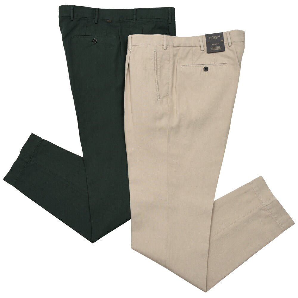 INCOTEX(インコテックス) TAPERED FIT ウォッシャブルコットンリネンギャバジン1プリーツテーパードパンツ ZX541W/470-51554(M) 13065305052