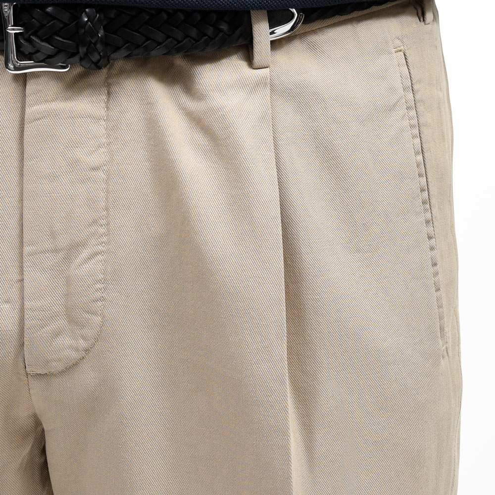 INCOTEX(インコテックス) TAPERED FIT ウォッシャブルコットンリネンギャバジン1プリーツテーパードパンツ ZX541W/470-51554(M) 13065305052
