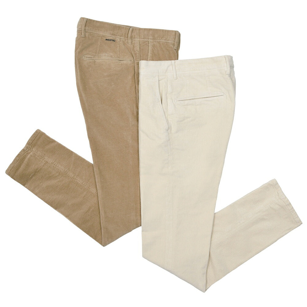 INCOTEX SLACKS(インコテックス スラックス)SLIM FIT ガーメントダイコットンストレッチコーデュロイテーパードパンツ 1SA100-4687B/61525(M) 13066300052