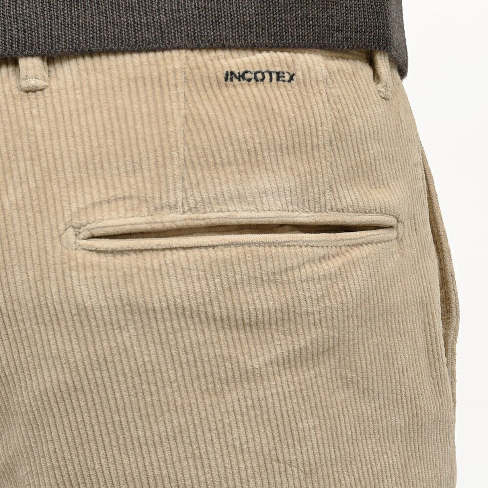 INCOTEX SLACKS(インコテックス スラックス)SLIM FIT ガーメントダイコットンストレッチコーデュロイテーパードパンツ 1SA100-4687B/61525(M) 13066300052