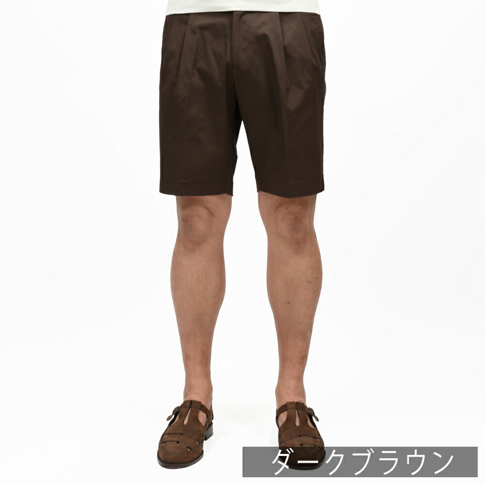 BERWICH(ベルウィッチ) GUJI SHORTグジショーツ ストレッチコットンツイル2プリーツショーツ CK1790X 13161002039