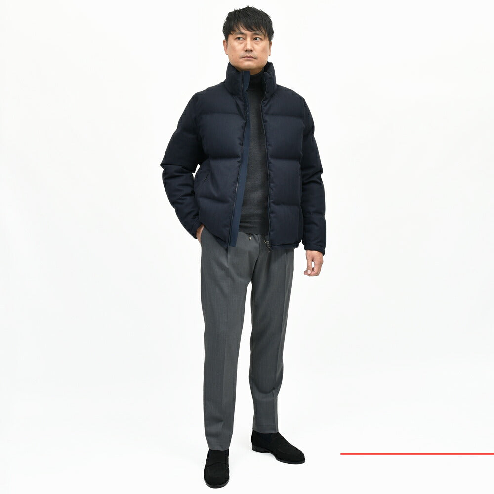 SEASE(シーズ) TRIBECA DOWN JACKET ウォーターレペレントコットンカシミアヘリンボーンスタンドカラーダウンブルゾン OP037TN480 14052000039