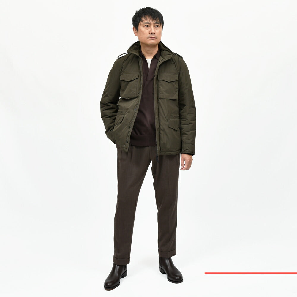 ASPESI(アスペジ) ウォーターレペレントポリエステルタフタパデッドM-65フィールドジャケット MINIFIELD VENTO/4I2I17G703 14052002109