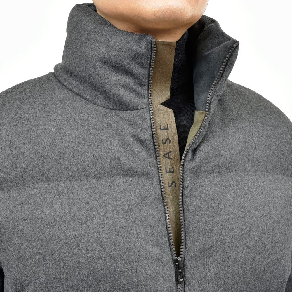 SEASE(シーズ) TRIBECA DOWN JACKET ウォーターレペレントウールカシミアサキソニースタンドカラーダウンブルゾン 0P037TN310 14052004039