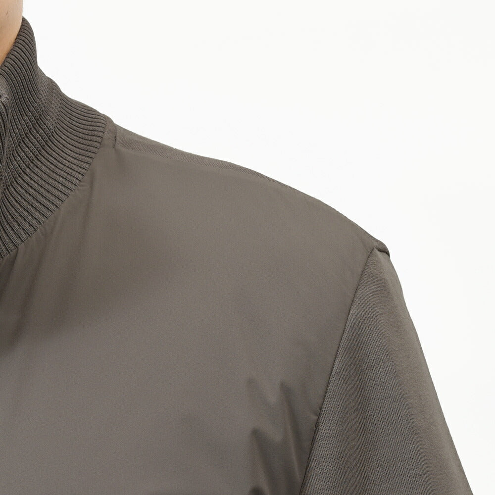HERNO(ヘルノ) RESORTリゾート ウォーターレペレントナイロン×コットンジャージハイブリッドスタンドカラーブルゾン JC00017UR-52107 14052600132