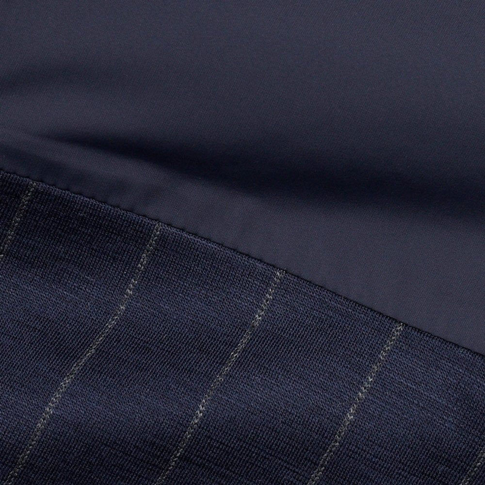 SEASE(シーズ) ZIPPED FOODIE HYBRID ウールジャージチョークストライプハイブリッドジップフーディー WH049TJ232 14061001039