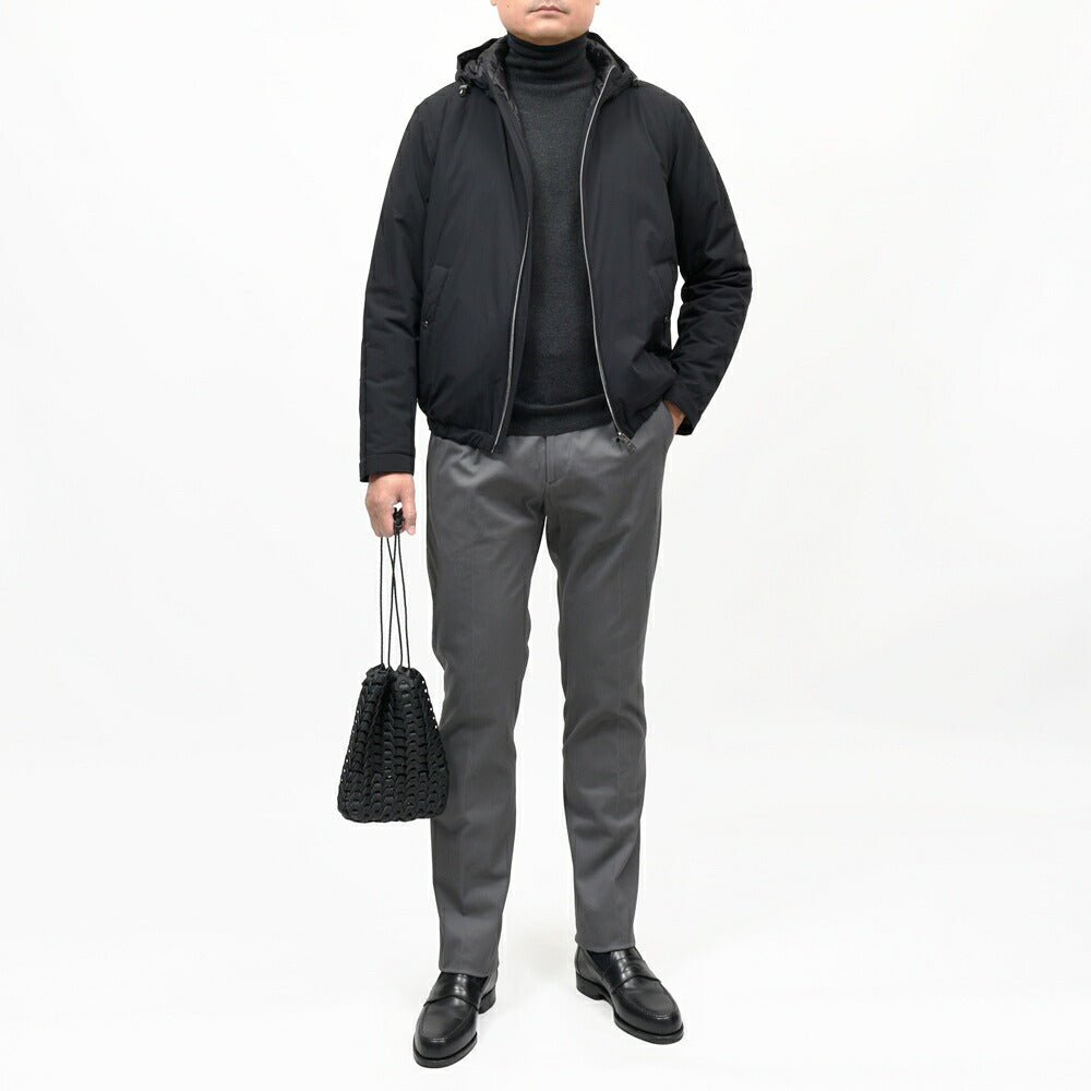 HERNO(ヘルノ) RESORTリゾート ストレッチナイロンパデッドフーディーブルゾン(パッカブル) GI00071UR-12387SZ 14062000132