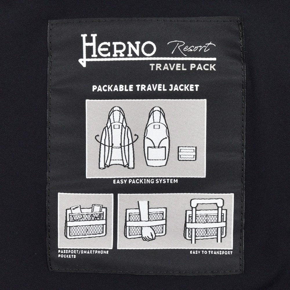 HERNO(ヘルノ) RESORTリゾート ストレッチナイロンパデッドフーディーブルゾン(パッカブル) GI00071UR-12387SZ 14062000132
