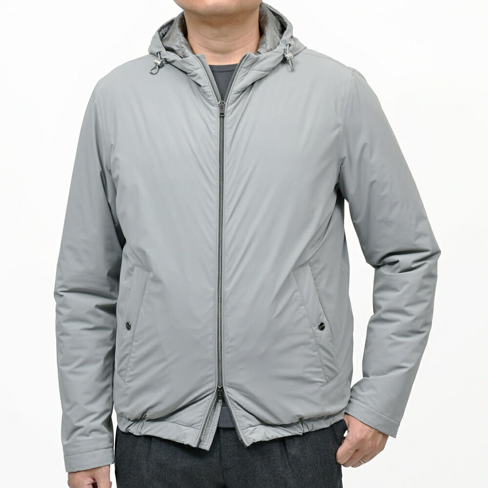 HERNO(ヘルノ) RESORTリゾート ストレッチナイロンパデッドフーディーブルゾン(パッカブル) GI00071UR-12387SZ 14062000132