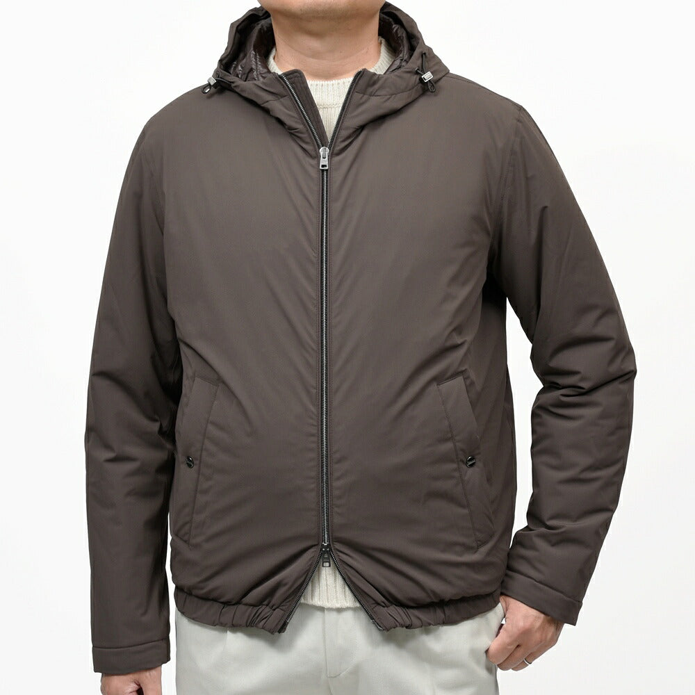 HERNO(ヘルノ) RESORTリゾート ストレッチナイロンパデッドフーディーブルゾン(パッカブル) GI00071UR-12387SZ 14062000132