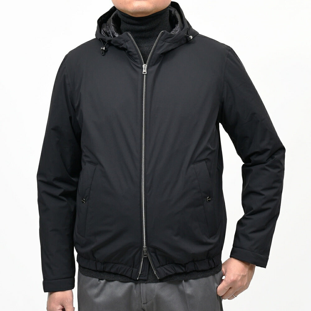 HERNO(ヘルノ) RESORTリゾート ストレッチナイロンパデッドフーディーブルゾン(パッカブル) GI00071UR-12387SZ 14062000132