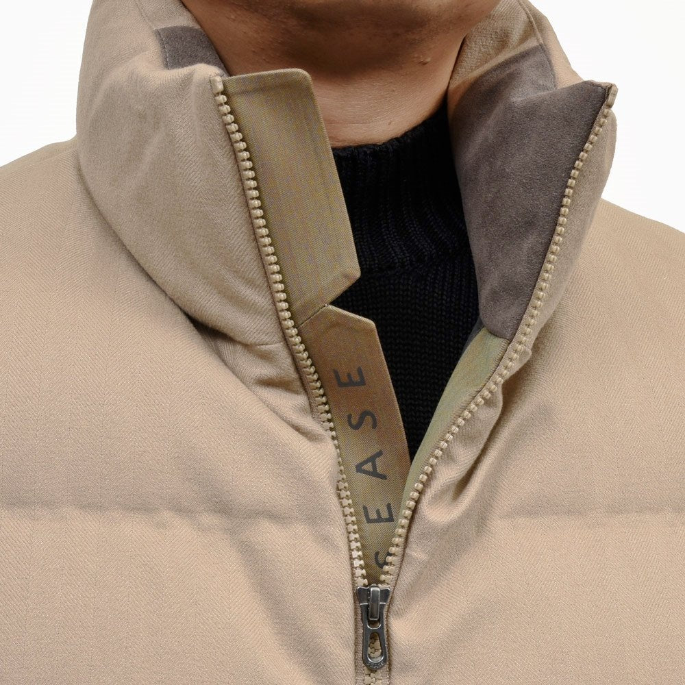 SEASE(シーズ)TRIBECA DOWN JACKET ウォーターレペレントコットンカシミアヘリンボーンスタンドカラーダウンブルゾン OP037TN480 14062004039