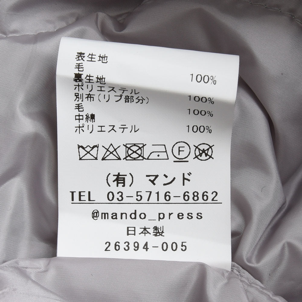 mando(マンド)ウールブークレパデットブルゾン 26394-005 14062401037