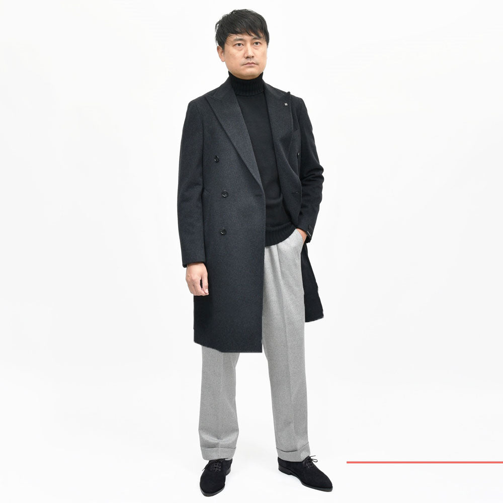 TAGLIATORE(タリアトーレ) ウールカシミアフランネルダブルチェスターフィールドコート C-GUJI10X/350001 14152000054